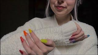 ASMR | Fluffy Sweater Rubbing & Scratching - Fabric Noises, No Talking, Unintentional Nail Sounds