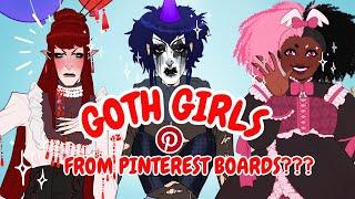 TURNING PINTEREST BOARDS INTO GOTH GIRLS  Character Design Challenge 