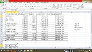 HOW TO USE THE COUNT, COUNTA, COUNTBLANK AND COUNTIF FUNCTION  IN Ms.EXCEL