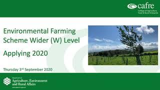 Environmental Farming Scheme Wider (W) Level: Applying 2020