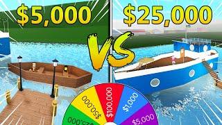 Bloxburg $5,000 VS $25,000 Boat Building Budget Challenge! | Roblox