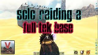 Solo Raiding A TEK base (Official PVP) - ARK: Survival Evolved