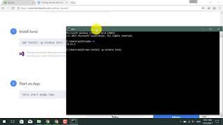 install ionic using npm in windows