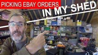 PICKING EBAY ORDERS IN MY SHED - GoPro footage