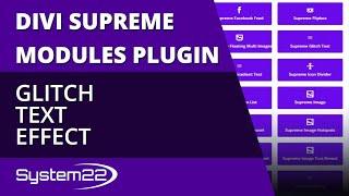 Divi Supreme Modules Glitch Text Effect 