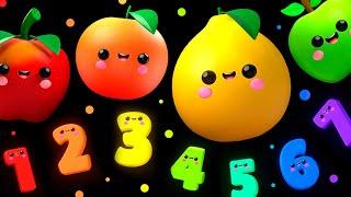 DANCING FRUIT with the Numbers ‍ Sensory Video