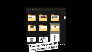 Pack biblioteca de Accesorios 3D SketchUp free download files