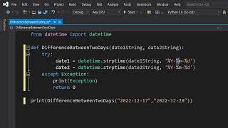 Calculate the Day Difference Between 2 Dates In Python