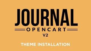 Journal Theme V2 - Installation