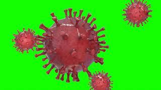 Green screen VIRUS 3D free Corona virus footage Animation COVID-19