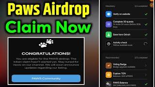 paws Airdrop Eligibility check | Paws Airdrop claim eligibility task complete | Paws Mystery Quest