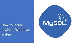 MySQL : my.ini file in mysql