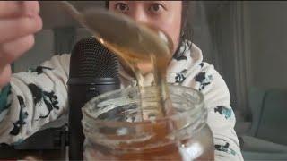 ASMR FINGER LICK HONEY & AIR TRACING