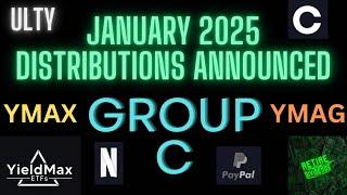 YieldMax January 2025 Group C Distribution Announced for ULTY, CONY, AMDY, PYPY, MSFO, YMAX, & YMAG