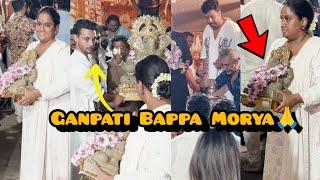 Arpita Khan Sharma ने अपने भाई Salman Khan के घर गणपति बप्पा लाए | Husband Aayush Sharma With Family