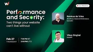 Performance and Security in WordPress Webinar