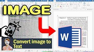 PAANO GAWING TEXT ANG PICTURE GAMIT ANG MS WORD? How to convert image to text document?