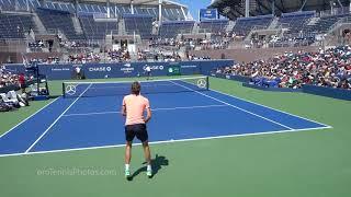 Djokovic v Zverev, 2018 USO practice, 4K