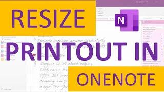 Resize printout in Onenote | Onenote PDF printout | PDF Resize in Onenote | PDF As printout OneNote