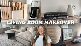 NEW!! LIVING ROOM DECORATE WITH ME / neutral decor ideas, fall decor ideas, hobby lobby haul