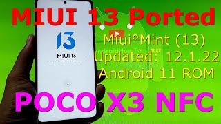 MIUI 13 Mint for Poco X3 NFC Android 11 ROM