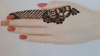 simple one finger mehandi designs||finger tattoo||henna artistic by sudhi