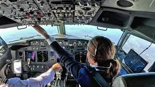 Pilot's Eye - Inside the Cockpit of an Boeing 737 | Female Pilots Takeoff