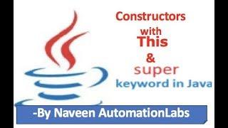 This and Super keywords with Constructor Examples In Java