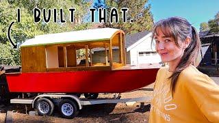 my plywood houseboat is almost ready to launch