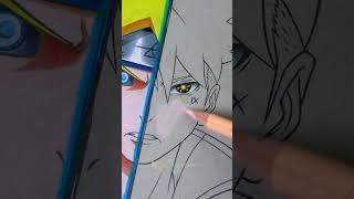 Drawing BORUTO X KAWAKI - [ part 2 ] #shorts #boruto