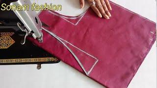 Stylish blouse design v neck cutting and stitching | Model Blouse|New latest Blouse back neck design