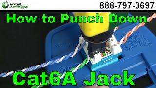 How to Punch Down a RJ45 Cat6A Keystone Jack