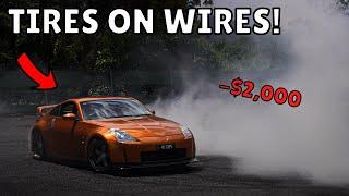 Nissan 350Z Donuts | DESTROYED MY TIRES!