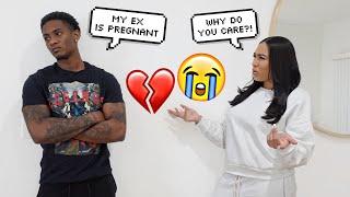 GETTING MAD THAT MY EX IS PREGNANT IN FRONT OF MY GIRLFRIEND!!