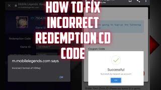 HOW TO FIX INCORRECT REDEMPTION CD KEY: HOW TO REDEEM MOBILE LEGEND DIAMOND