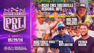Pirate Radio Live - 05/29/2024 - Wake Forest Voice Stan Cotten, NCAA Greenville Regional Fan Info