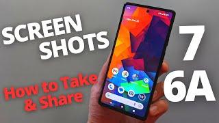 Google Pixel 6a / Pixel 7 - How to Take Screenshot & Share /Send to Someone