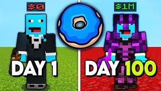 I Survived 100 Days on NEW Donut SMP...Here's how I got RICH!
