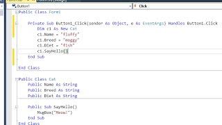 Object Oriented Programming 1 - Classes and Objects