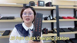 Efficient and Versatile - 20-Port Quick Charging Station