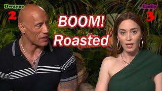 Emily Blunt VS Dwayne Johnson | Roast Battle!
