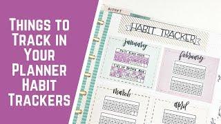 Things to Track In Your Planner Habit Trackers