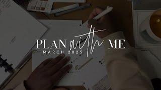 March 2025 Plan With Me: I'm finally using my sticker stash! | cloth & paper hp classic planner