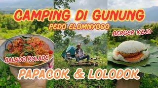 CAMPING DAN LOLODOK BERSAMA SORINNIKMATNYA MAKAN DI PUNCAK GUNUNG SAMBIL MENIKMATI PEMANDANGAN