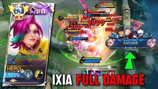 i use this IXIA NEW BEST FULL DAMAGE BUILD EMBLEM 2024 and this happen  - MLBB