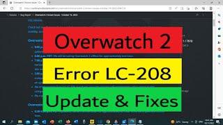 How To Fix Overwatch 2 Error LC-208