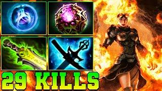 29 Kills + Ultra Kills Lina Dota 2 !! Lina Dota 2 Carry Offlane Build Pro Gameplay Guide 7.37