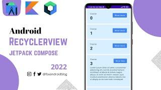 RecyclerView using Jetpack Compose | LazyColumn | Jetpack Compose | 2022