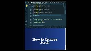 How to Remove Scroll Bar Simple Step || Asfar Codes