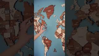 Elevate Your Decor with Our Stunning Wooden World Map - Unique Wall Art!